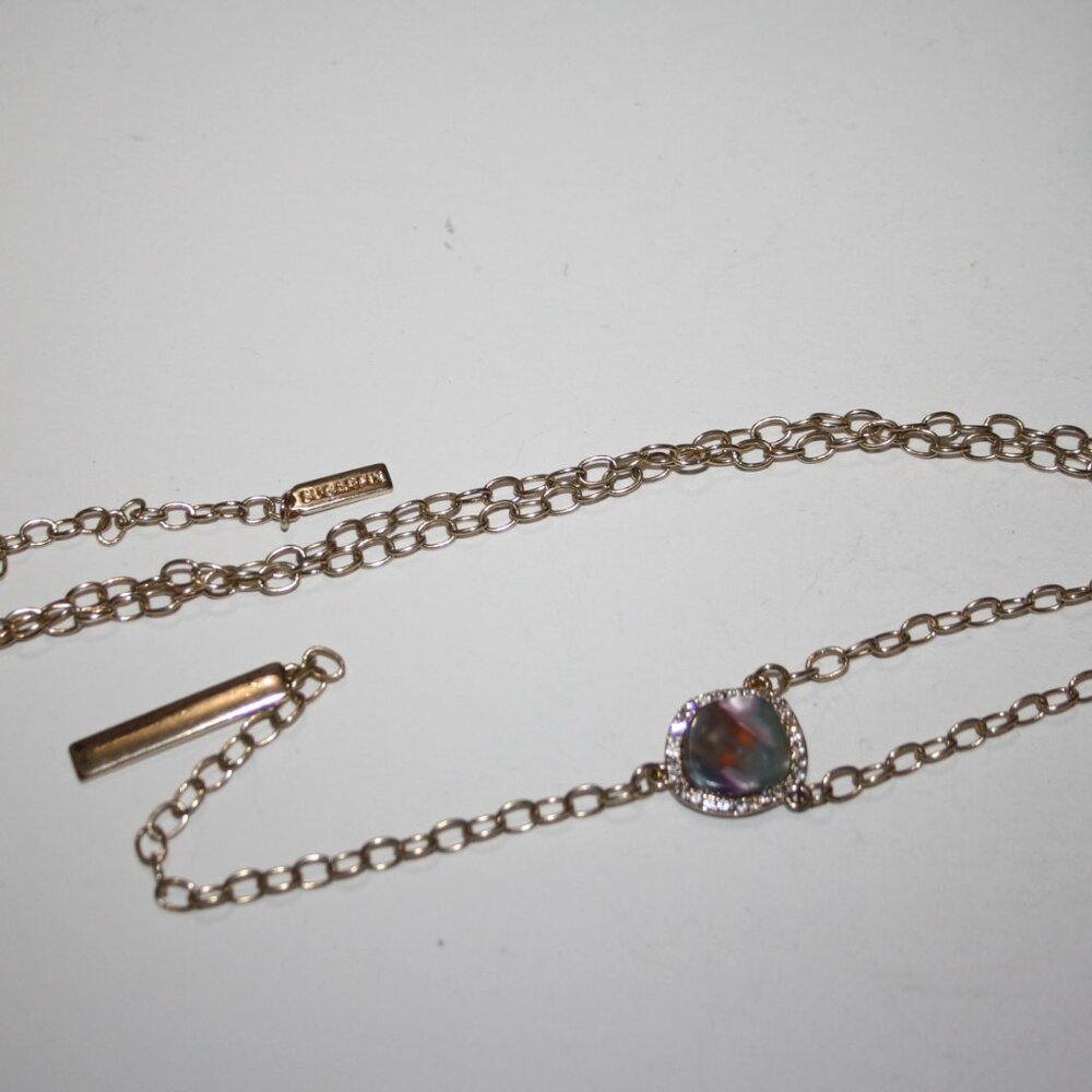 💛🔮 Gold + Faux Agate Drop Necklace · Sugarfix · 20–22" 🔮💛